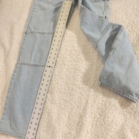 PacSun Women's High-Rise 90s Boyfriend Carpenter Cargo Jean. Light Blue, Size 27 - Picture 16 of 16